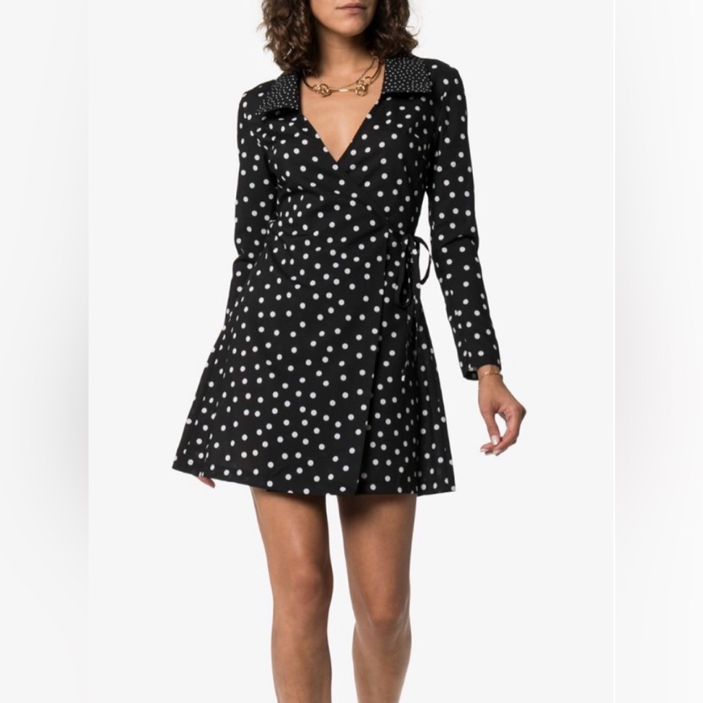 Solid & Striped Black Polka Dot Dress / Size Small